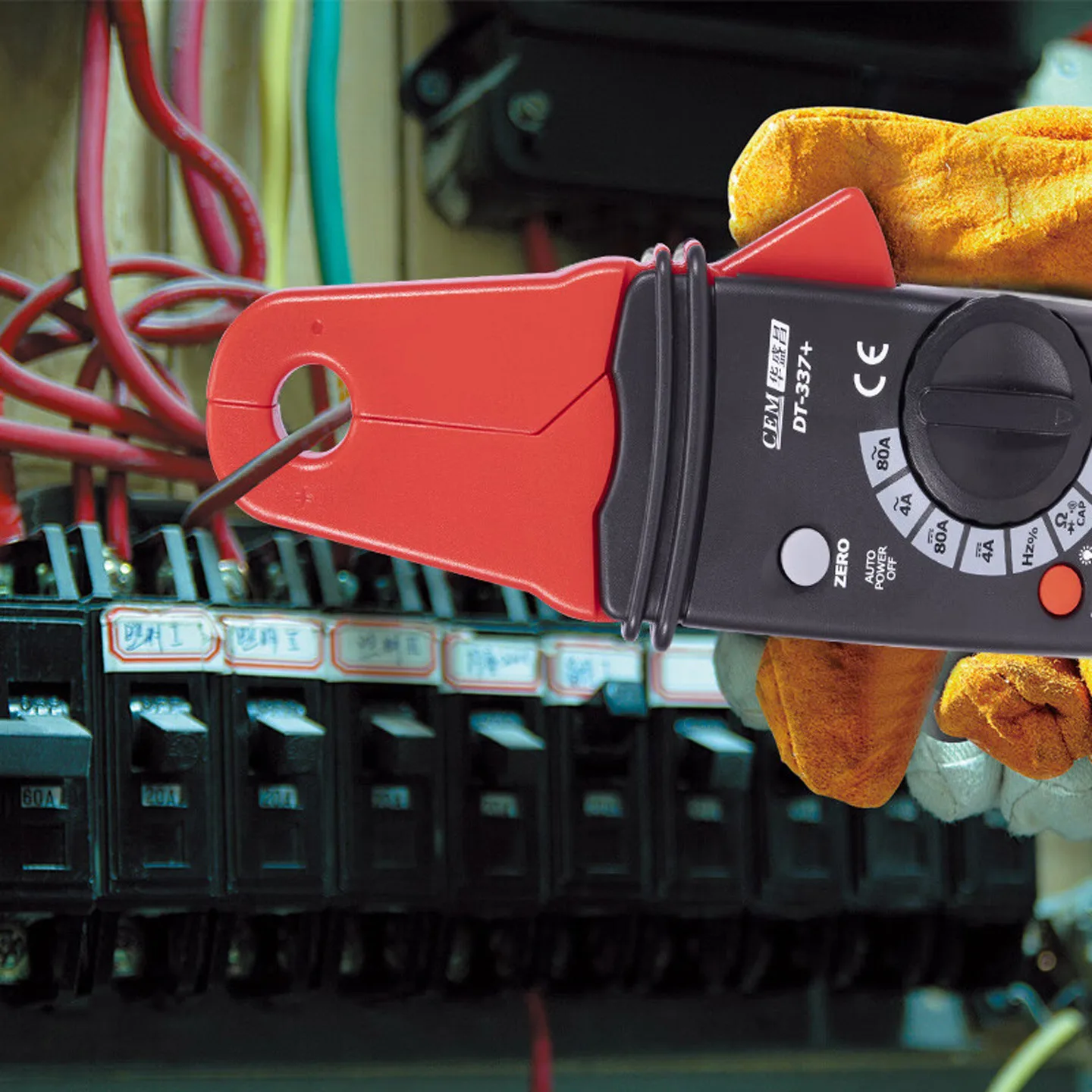 CEM Huashengchang 1mA High Resolution AC and DC Digital Clamp Meter Small Clamp Clamp Meter Ammeter DT337 +