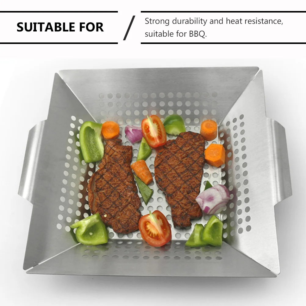 

1Pcs Barbecue Tray Strong Heat Resistant Durable Baking Pan Ideal for Outdoor Bbq Grill Baking Tray Bakeware Bbq Grill Plate