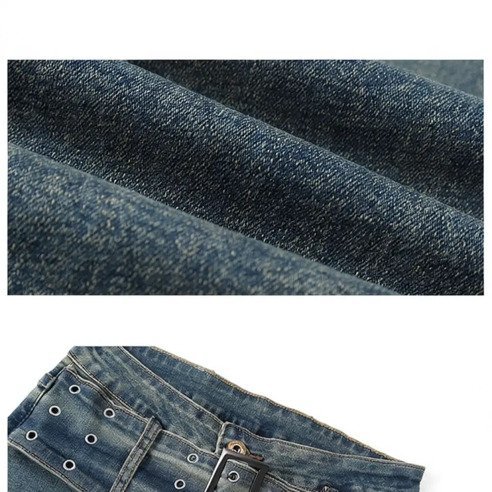 Classic Vintage Wash Low Rise Flare Jeans Womens Slim Bootcut Denim Pants Floor Length Casual Aesthetic Streetwear Fashion