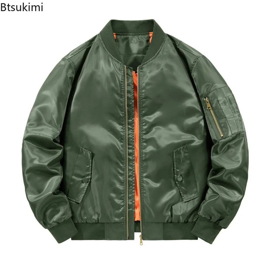 Bomber Jackets 2025 New Men's Casual Baseball Jackets Spring Autumn Pilot Outerwear Fashion Stand Collar Zipper Tactical Uniform