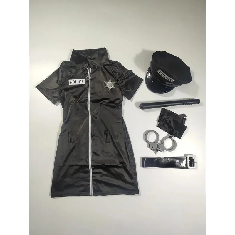 RT01 dorosły Halloween seksowna policjantka policjant strój kostium z akcesoriami Cosplay karnawał fantazyjna sukienka na imprezę kombinezon * Jk2