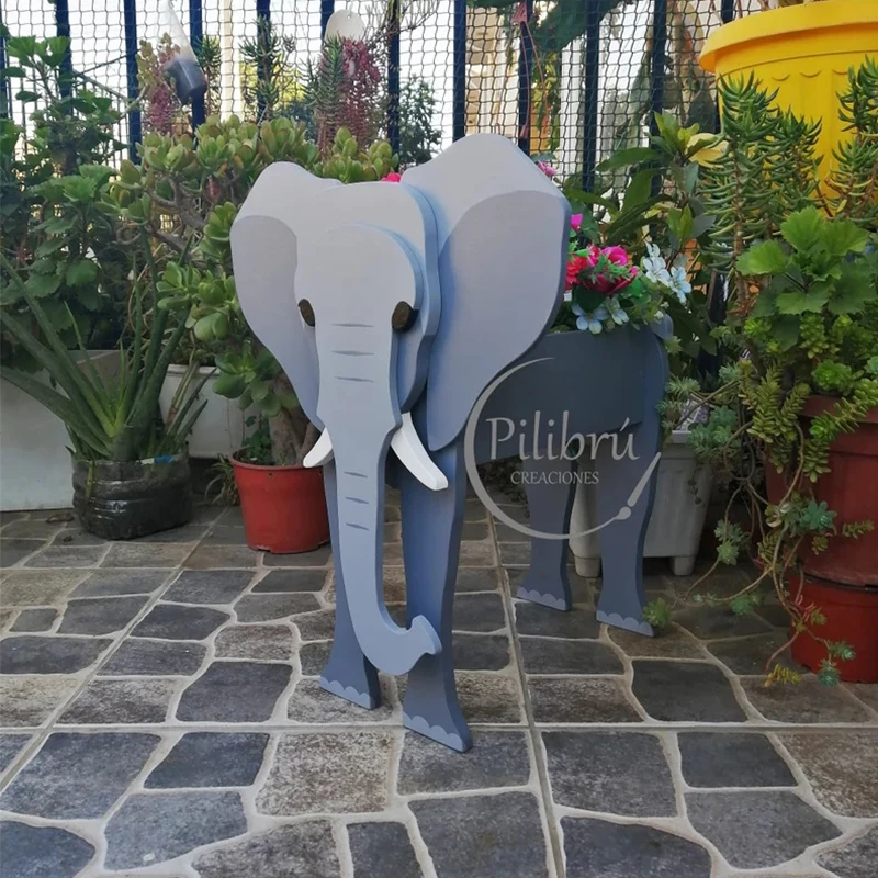 Imagem -02 - Jardim Vaso de Flores Forma de Gato Plantador Vacas Cavalo Ovelha Coelho Urso Elefante Jardim Potes Faça Você Mesmo Pvc Flor Plantador Jardim Decoração da Sua Casa