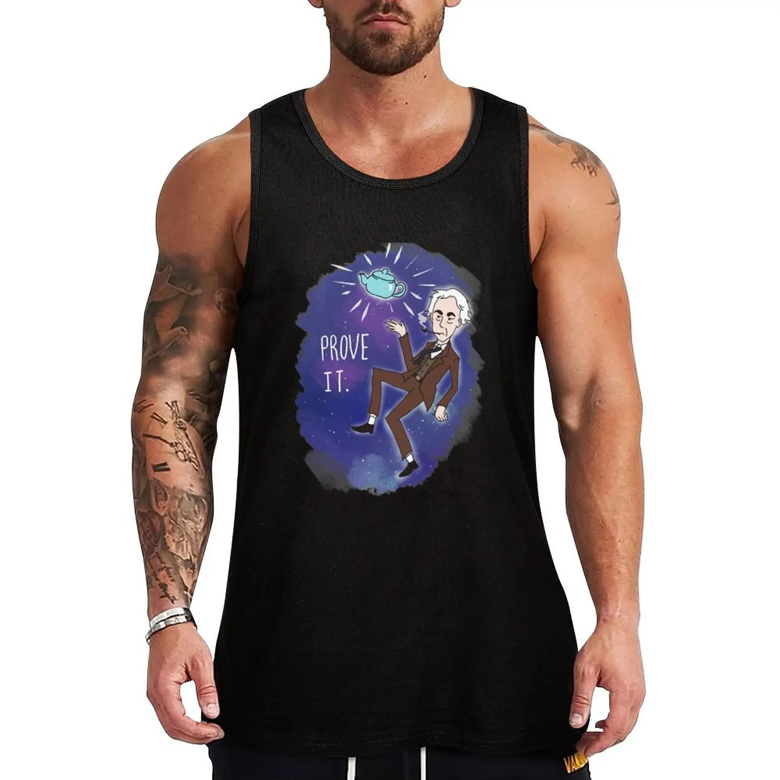 

Bertrand Russell's Celestial Teapot Tank Top T-shirt man summer clothes men clothings