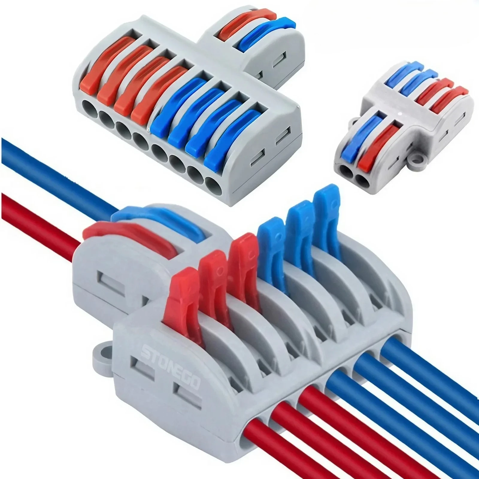 Wire Fast Connector 2 In 4/6/8 Out Wire Splitter Terminal Compact Wiring Cable Connector