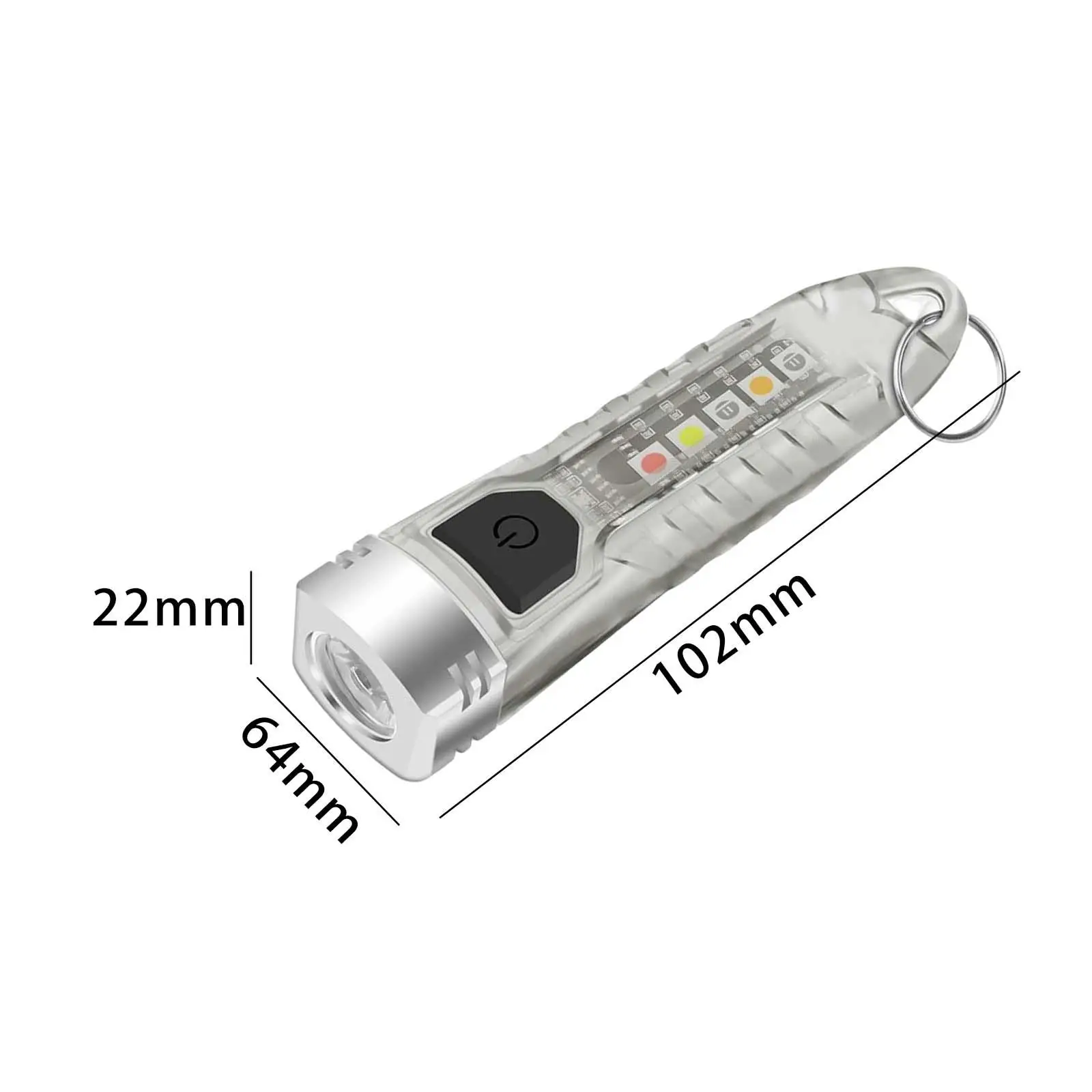 ไฟฉาย LED 400ลูเมนไฟฉายจิ๋วกันน้ำพร้อมพวงกุญแจสำหรับทุกวัน
