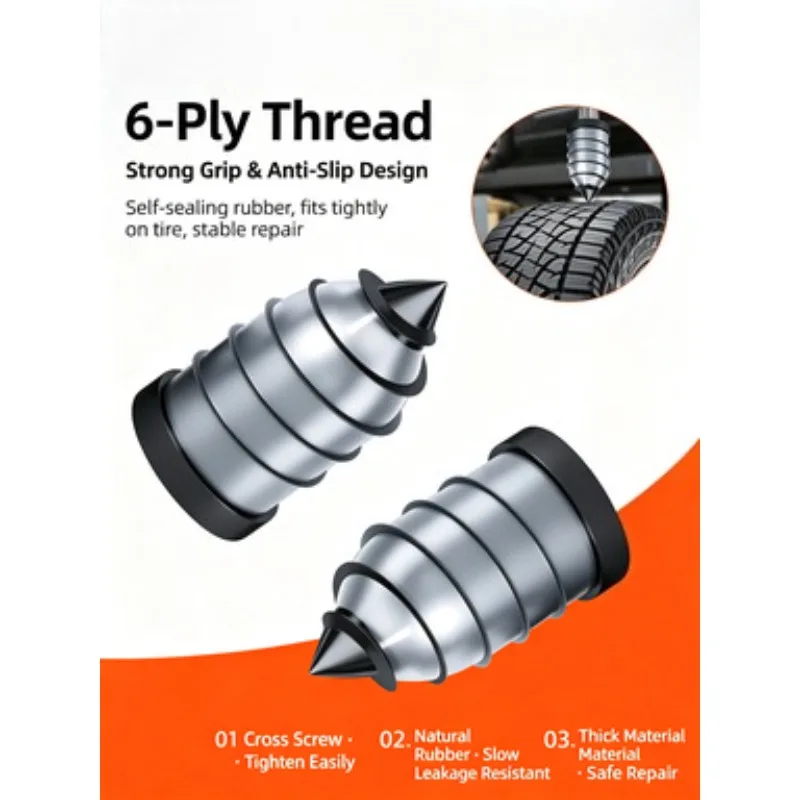 10pc tire repair rubber nail special electric vehicle tire mushroom nail rubber nail repair tool for automobile vacuum tire