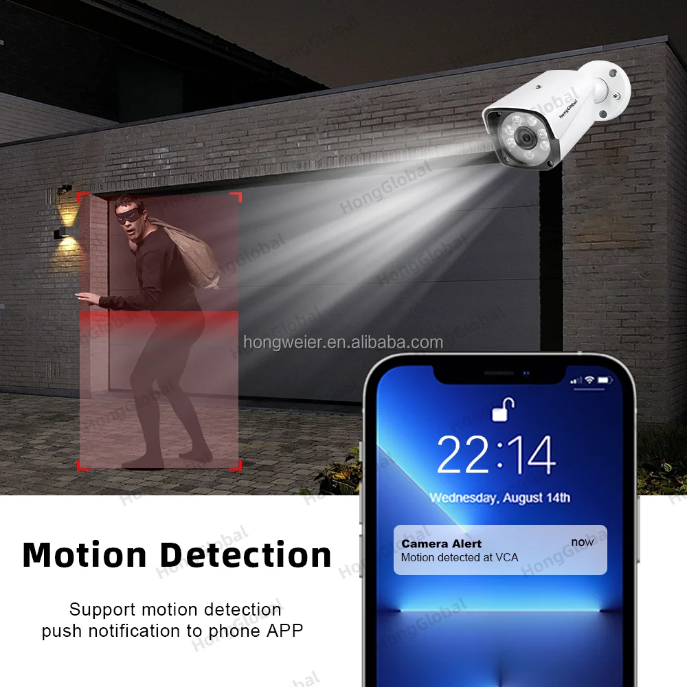 HongGlobal 8MP 16 canali DVR Casa AHD Visione notturna analogica 4K Set telecamera di sicurezza Kit Sistema CCTV IP di sorveglianza esterna per interni