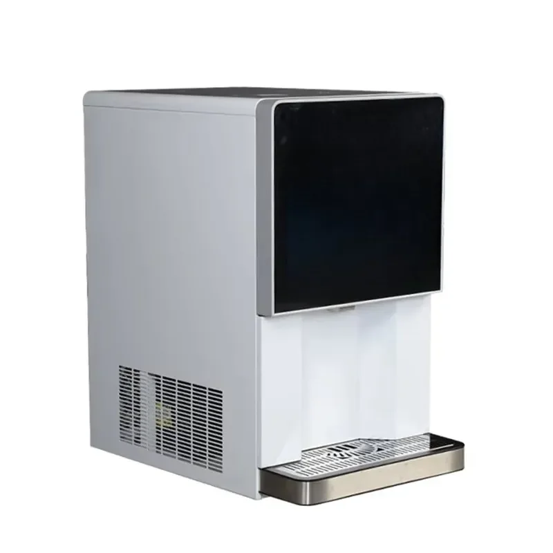 Commercial and Domestic Use Electric Ice Maker Machine Desk Type with Quick Crystal Cube Ice Out for Households Cars Hotels