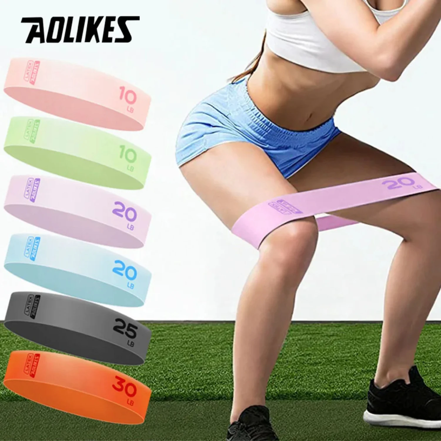 Bandas de resistencia para Fitness, cintas de goma para entrenamiento, Yoga, gimnasio, fuerza elástica, Pilates, Crossfit, peso Unisex, 1 piezas