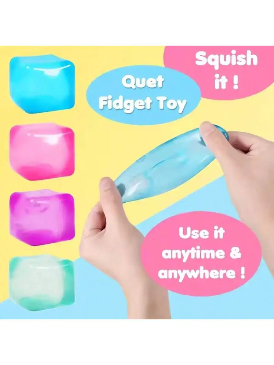 1/3個 ランダムカラー アイスキューブ スクイーズトイ – 大人のためのストレス解消感覚玩具、誕生日/クリスマスギフト