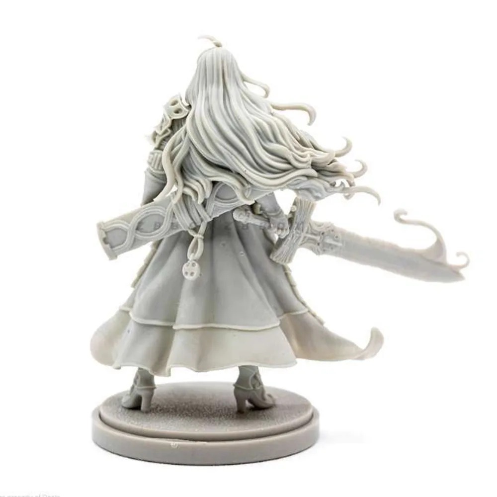 38mm Beauty Soldier Resin Figure Model Kit Fantasy Female Warrior 3D Printing Unassembled view 3