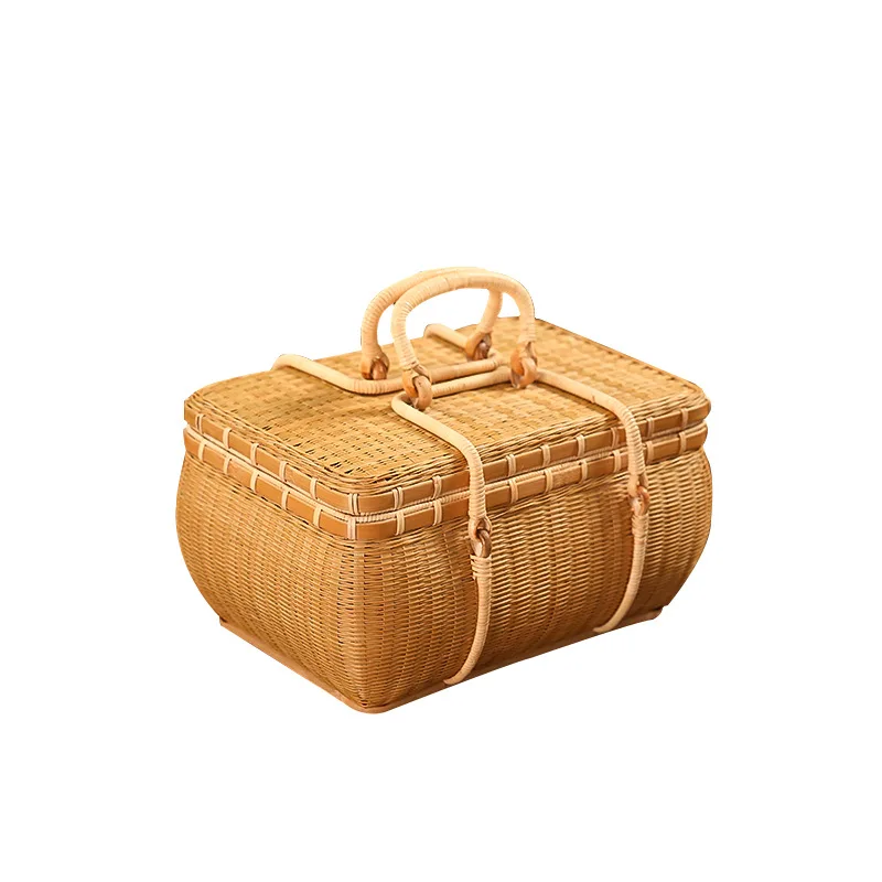 Tea set, storage box, bamboo primary color portable travel tea box, summer dream, fragrant cloud yarn