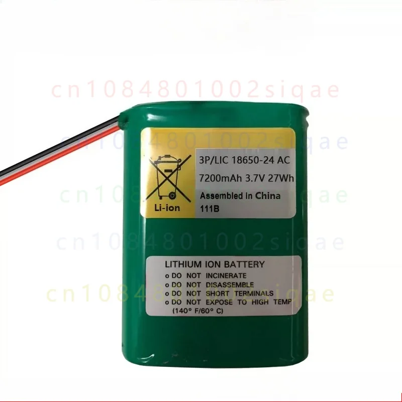 1pcs  FOR WASOTA 3P/LIC18650-24 3.7V 7200mAh 27Wh 3-Wire Rechargeable Battery Pack