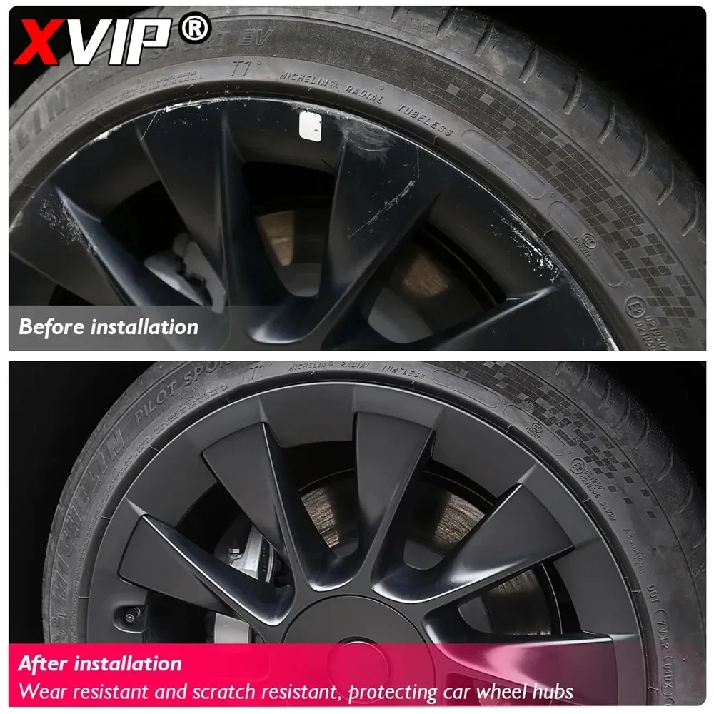 XVIP Rim Wheel Hub Protection Protector For Tesla Model Y 2021-23 20 Inch ABS Hubcaps Parts Automobile Cover Cap Car Accessories
