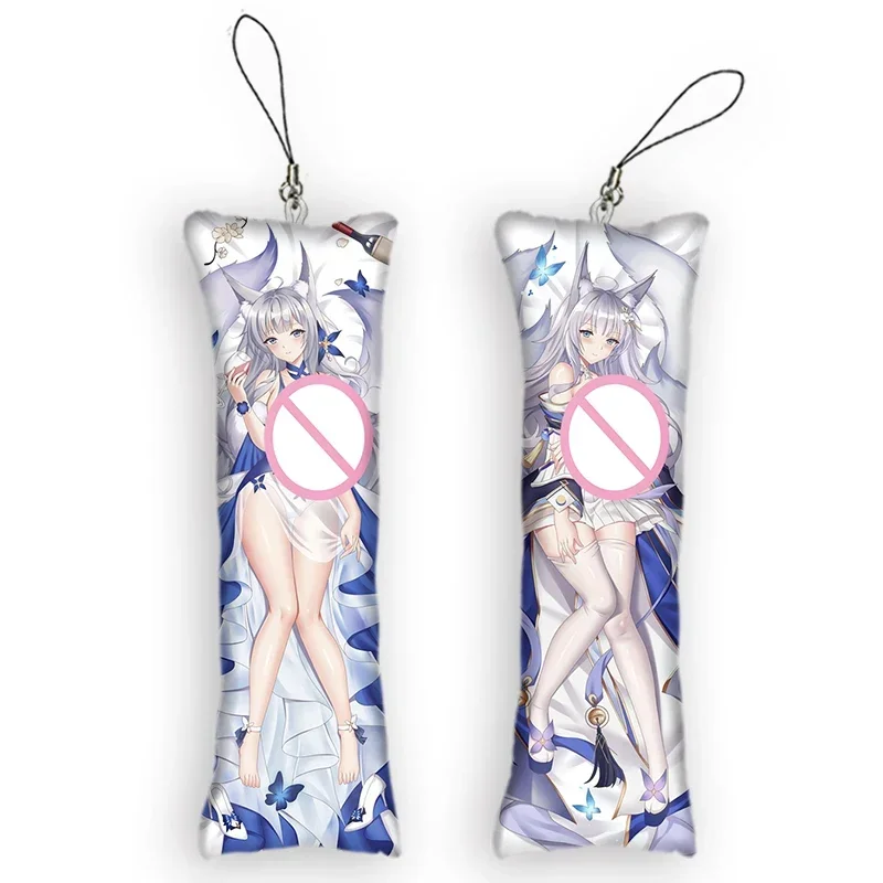

GamePendant Dakimakura Mini Keychain Sexy Cartoon Anime Body Pillow Key Chains Cosplay Cute Gifts