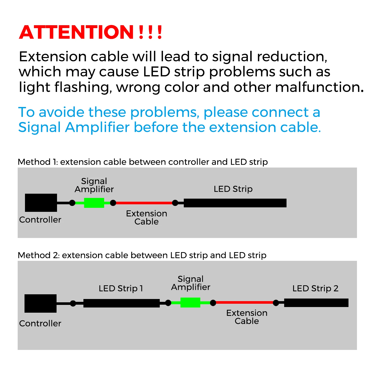 مكبر صوت أحادي صغير مكرر 3 دبوس تمديد كابل ل WS2811 WS2812B عنونة RGBIC LED قطاع تيار مستمر 5-24 فولت