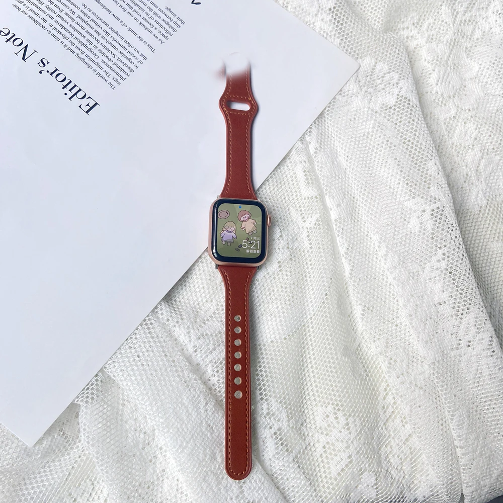 41mm 45mm 100% pulseira de couro genuíno para apple pulseira de relógio 38mm 40mm 44mm 42mm para iwatch 6 7 8 se 5 4 3 2 1 49ultra correa