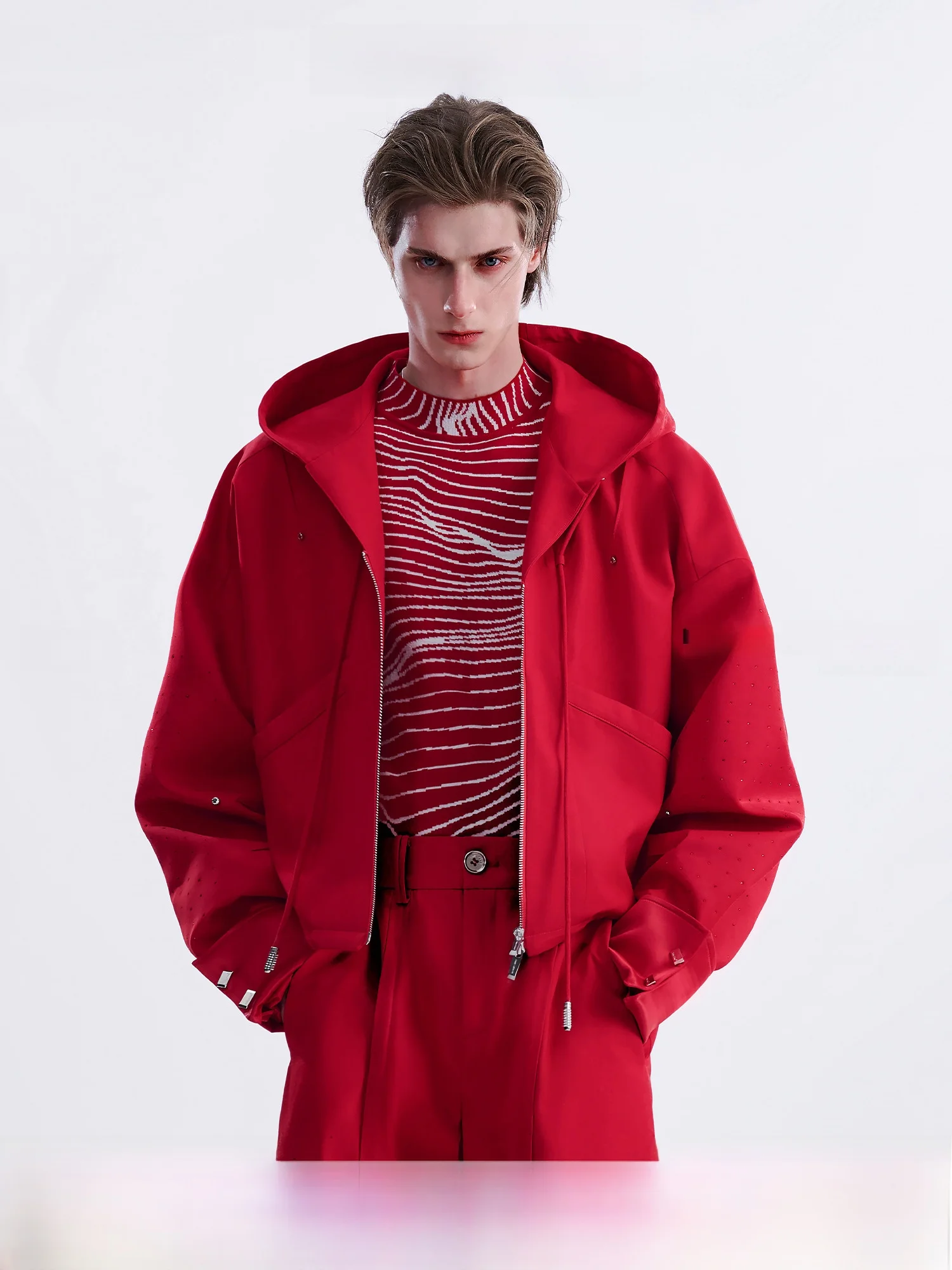 

TIWILLTANG "Celestial Couence" Hooded Motorcycle Jaet Outdoor Autumn Coat Youth Faion Urban Long Sve Zipper Closure