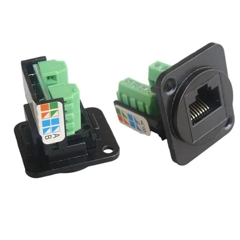 Rede Computador Módulos com Fixação Porcas, Fiação Terminais, 5 RJ45, CAT.5E