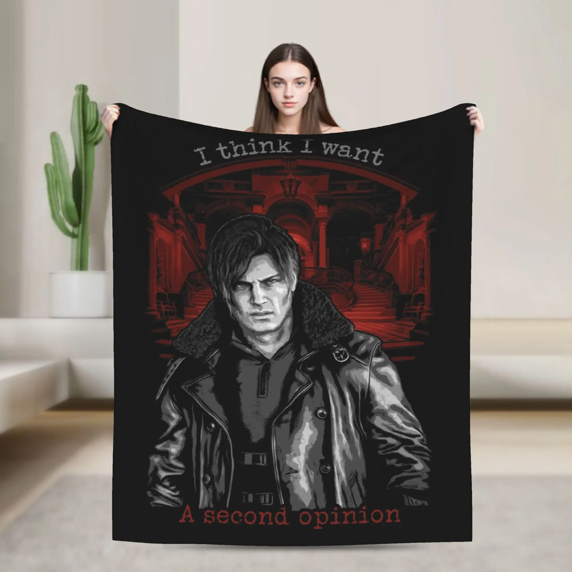 Residents Evils 9 Requiem Second Opinion Leon Kennedy Blankets Autumn Portable Thin Throw Blankets for Bedding Bedroom Bedspread