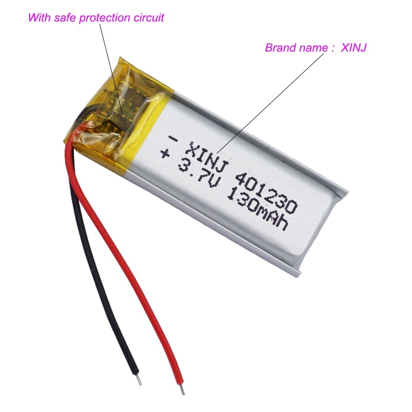 XINJ 1/2/5/10 stücke 3,7 V mAh wiederauf ladbarer Polymer-Li-Po-Akku für Nave-Kopfhörer Bluetooth-Lautsprecher Kopfhörer Dashcam 4