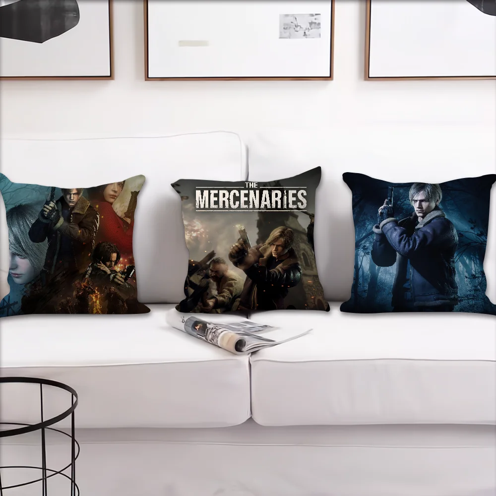 4 Evil cushion cover Pillow Game Case Room Kennedy Bedroom Sofa Living R-Resident Scott Backrest Leon Car Square Headboard