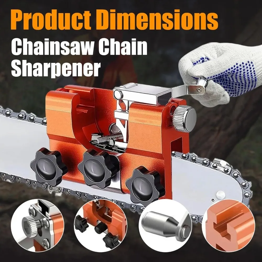

Chainsaw Chain Grinder Clamp Handheld Portable Sharpening Tool Quick Grinding Maintenance Equipment for Outdoor Repair Use