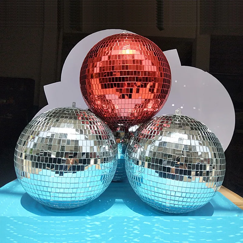 Mirror glass ball christmas luminous decorative hanging ball Taobao ballroom bar ktv arrangement props