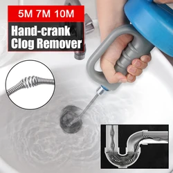 Handheld Toilet Sink Drain Unblocker Bathroom Kitchen Cleaning Tools Sewer Pipe Plunger Dredge 5/7/10 Meters Extendable