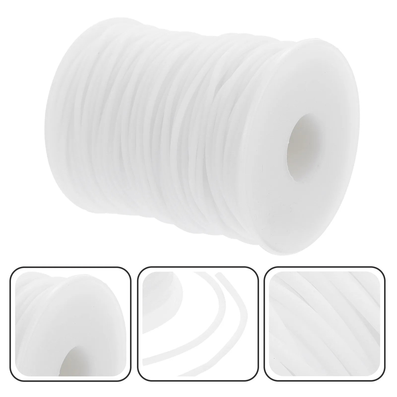 

Рулон полого ПВХ-резинового шнура для бисероплетения, изготовления браслетов, изготовления украшений, рукоделия, гладкий, гибкий шнур для нанизывания бусин