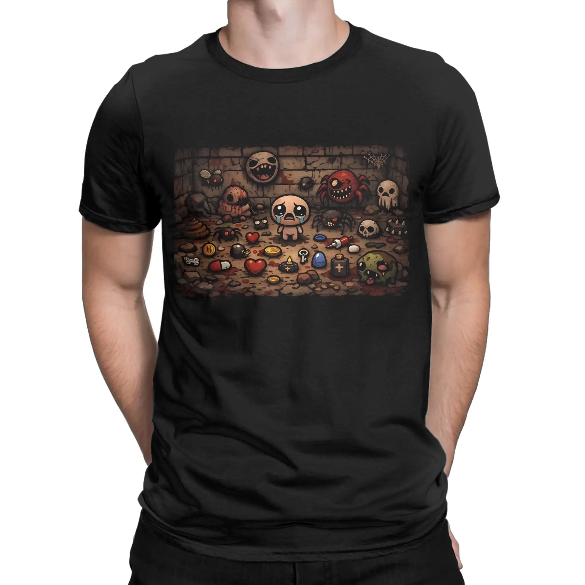 The binding os isaac Art Classic Shirt Funny 100% Cotton T-Shirt The Binding Of Isaac Rebirth Tees Tops For Men