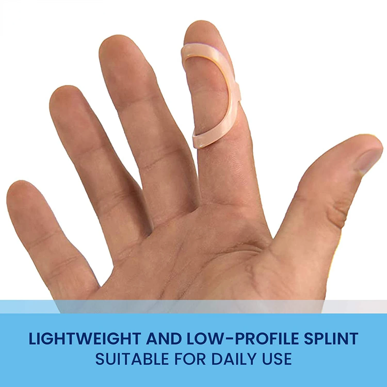 Comfortable Ergonomic  Finger Splint - Pack of Three, Adjustable Sizes 8, 9, and 10 - Ultimate Finger Support for Injury Recover