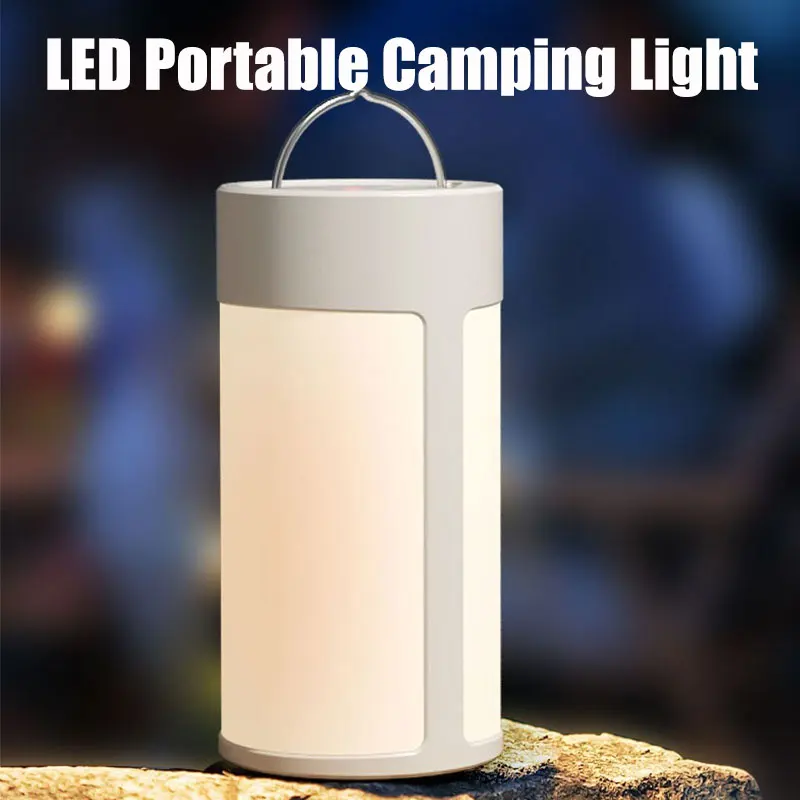 Multifunction LED Portable Camping Lantern 4 Lighting Modes Floodlight Outdoor Emergency Hiking Hanging Tent Lamp With Solar