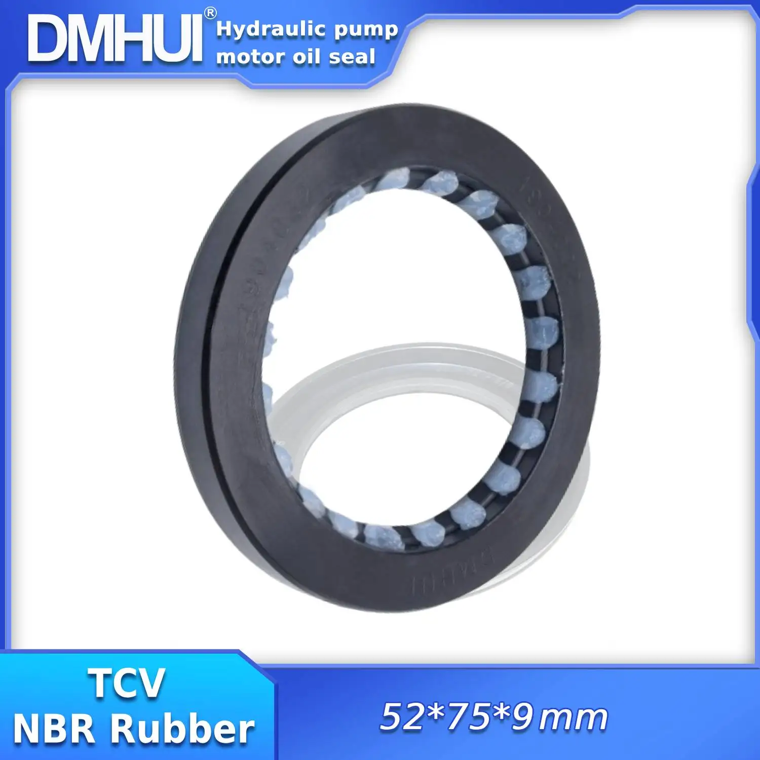 DMHUI Repair Hydraulic Pump Tool Parts Oil Seal 52x75x9mm Industrial Machinery Accessories NBR Material TCV Type