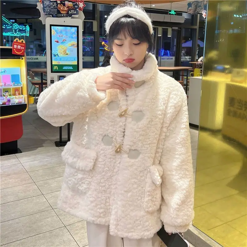 コート女性服韓国版ファッション新モデル秋と冬厚みのあるスタンドカラー保温コート