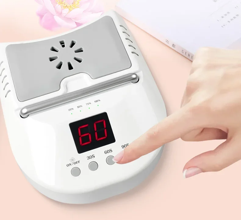 LED UV Nail Lamp 72W Cordless Pro Cure LED Nail Polish Dryer With Built-In Fan For Professional Use