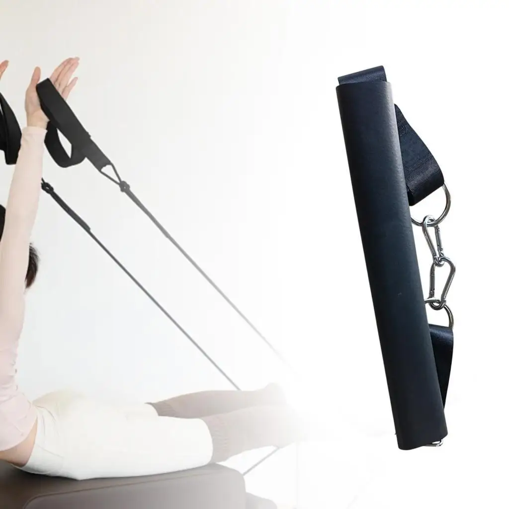 Pilates Foot Strap Long Yoga Strap Cotton Stainless Steel Easy Install Exercise Strap for Home Gym
