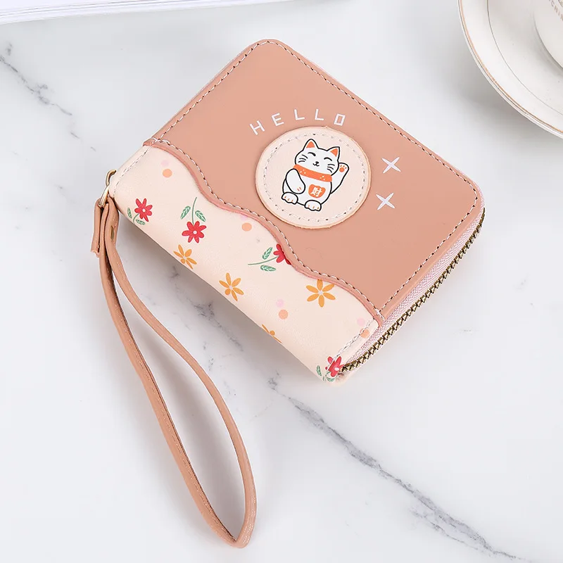 New Women's Short Wallet Large Capacity Wallets for Women Mini Cute Wallet Purses for Women Student Cute Mini Wallet