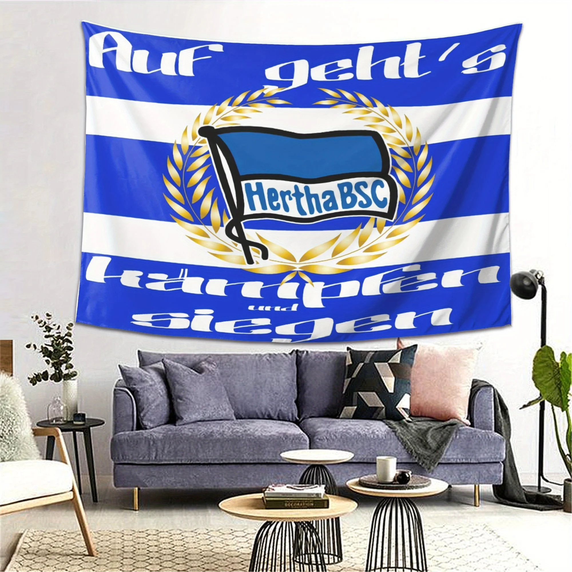 Hertha BSC Tapestry - Modern Wall Art for Home Styling, Perfect for Living Rooms and Bedrooms, Unique Design
