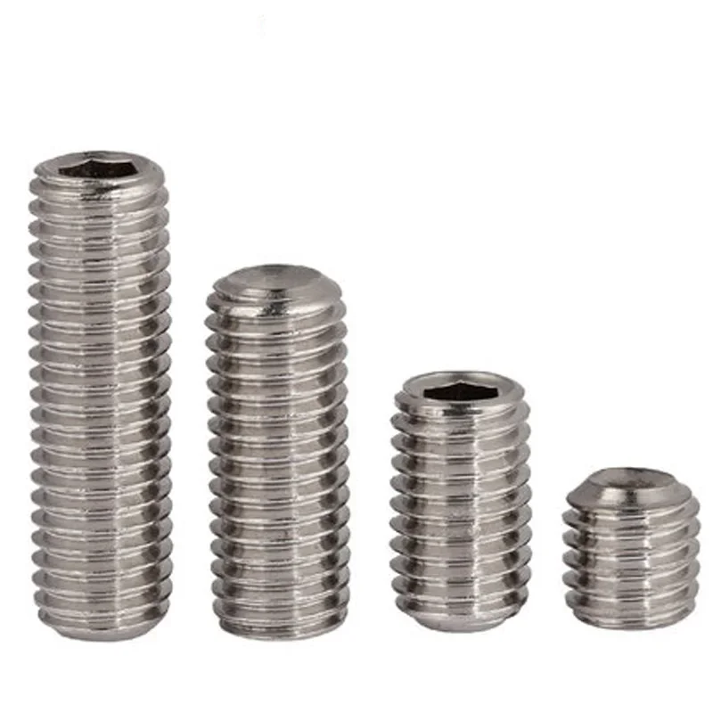 1Best 10pcs M1.6 Concave end set screw Hex headless screws Stainless steel  Machine meter bolt  top wire 2mm-6mm length