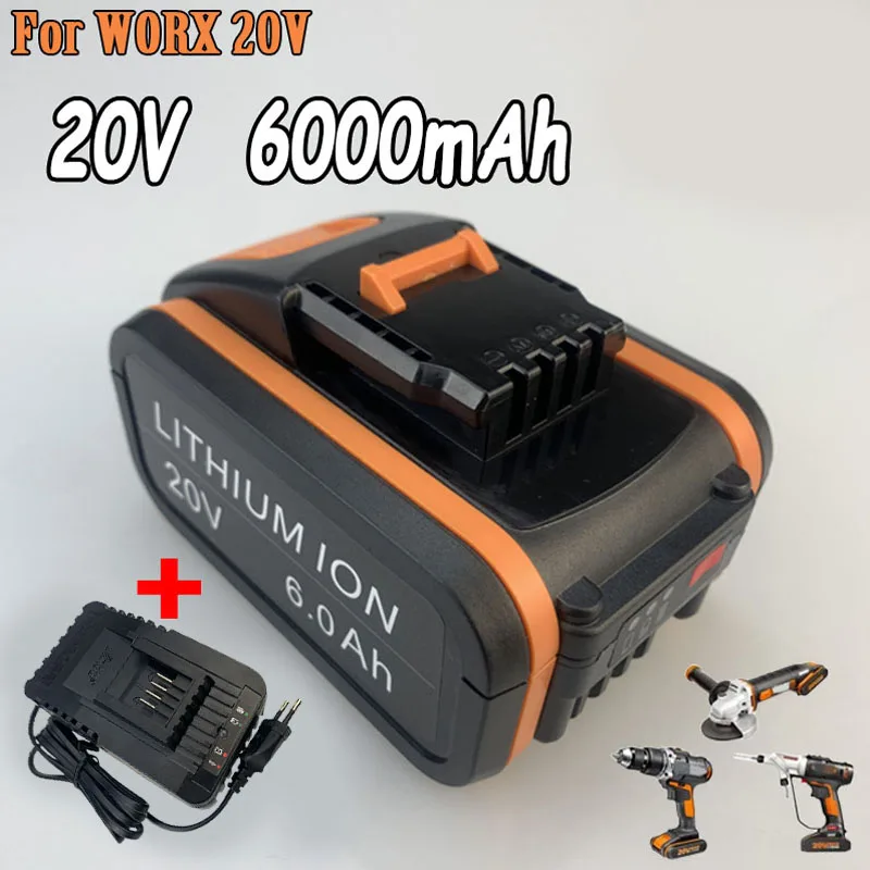 

Original 20V 6000mAh For WORX WA3553 WG630 WG629 WX372 WX390 WX394 WX550 WX523 WX802 WX858 WX900 Power tool battery