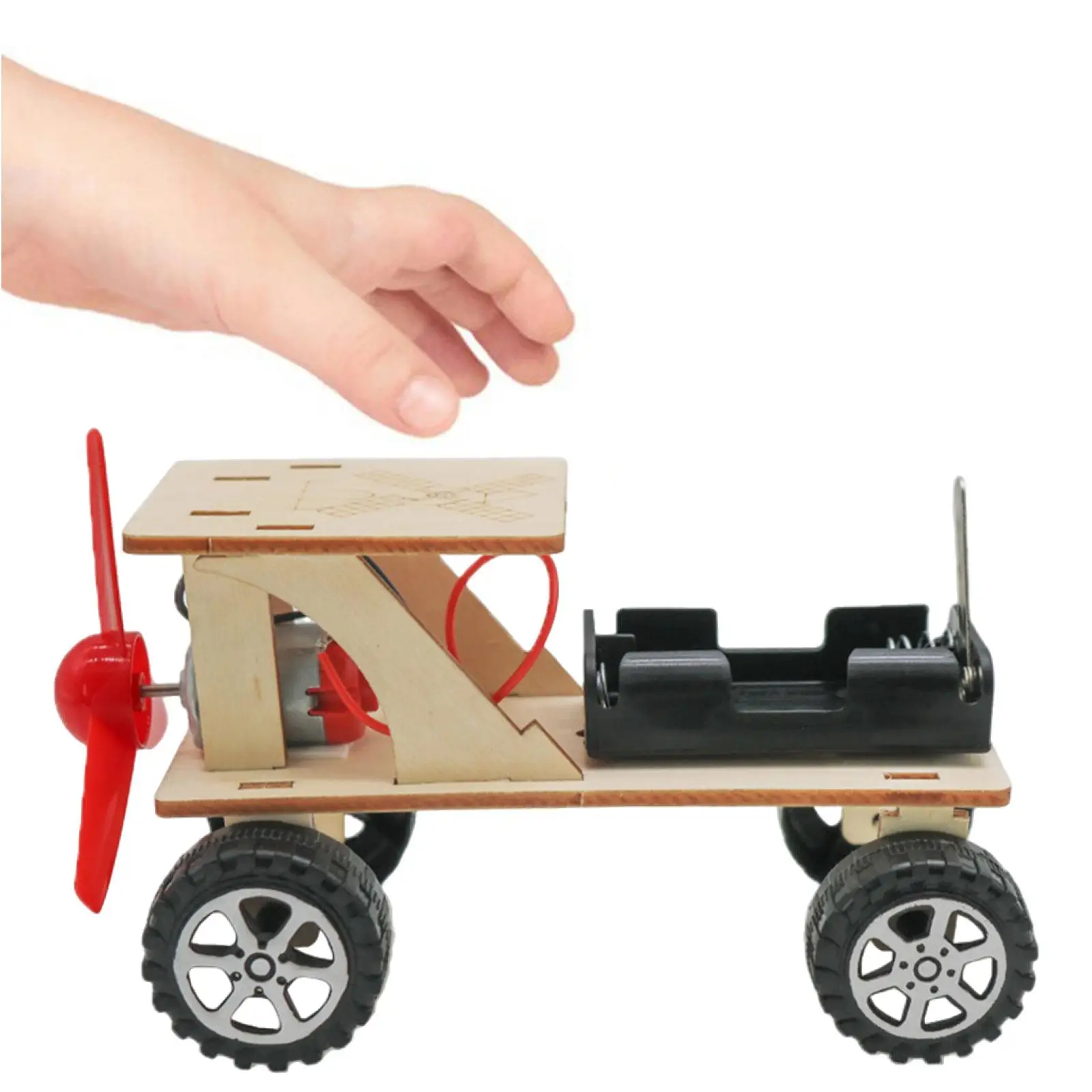 2xWooden Wind Power Car DIY Kits for Inspiring Creativity and Imagination Kids