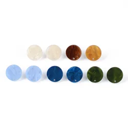 20PCS304 rigid needle mini earrings round dreamy cloud acrylic colored earlobes perforated jewelry wholesale DIY accessories