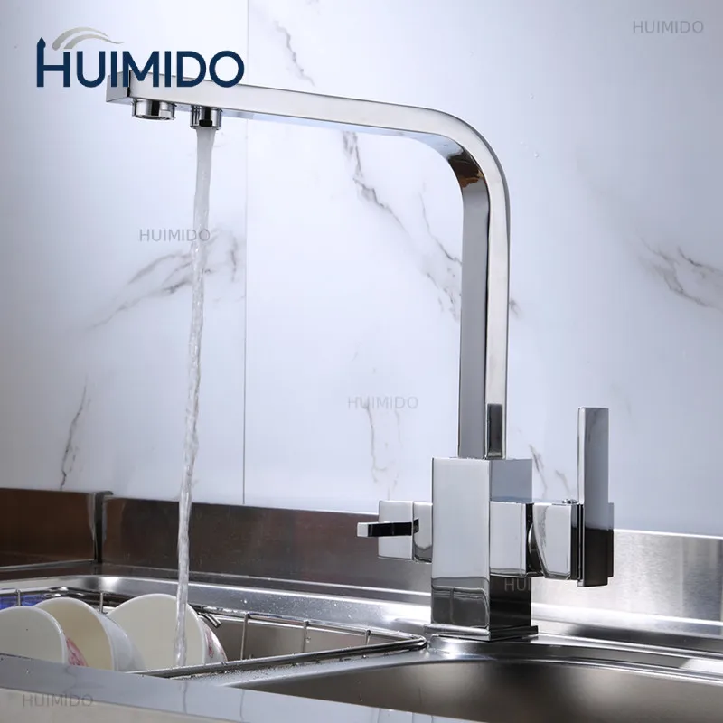 Brushed/Chrome Brass Filter Kitchen Faucets 360 Rotate Kitchen Faucets With Water Purification Feature Kitchen Mixing Sink Taps