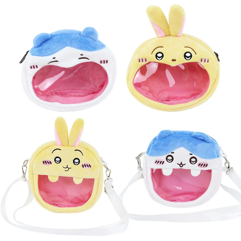 New Chiikawa Self-deprecating Bear Usachi Xiaoba Crossbody Bag Coin Purse Big Mouth Pain Bag Girl Jiikawa Shoulder Bag Gift