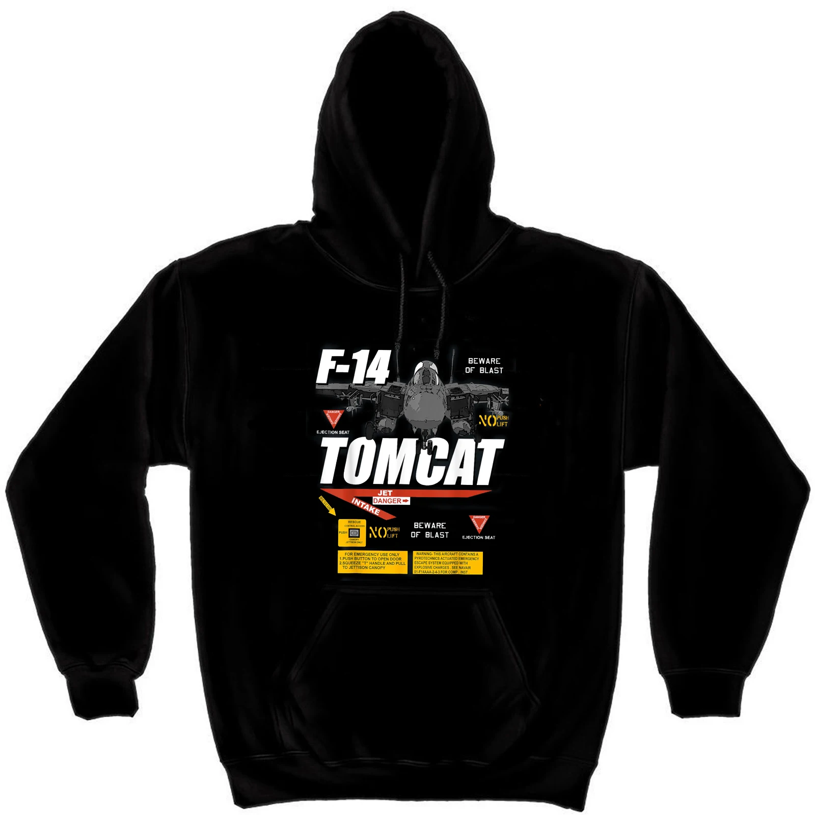 

Naval F-14 Tomcat Fighter Label Instruction Diagram Pullover Hoodie New 100% Cotton Comfortable Casual Mens Sweatshirt