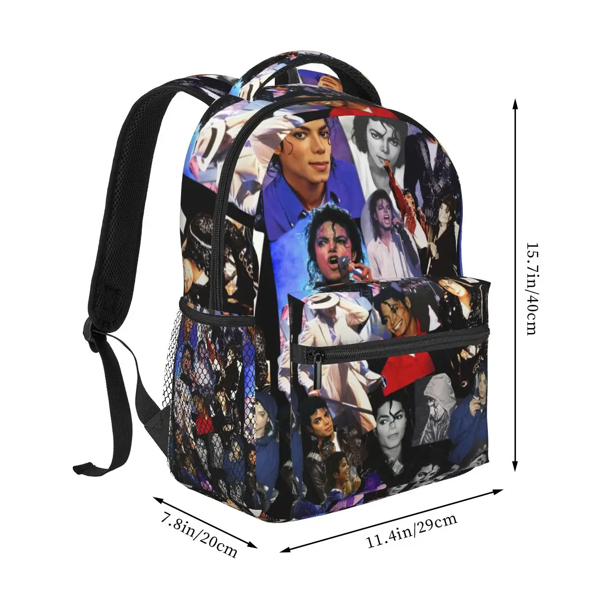 Imagem -02 - Michael Jackson Mochila para Meninas Meninos Viagem Mochila Mochilas para Bolsa Escolar Adolescente