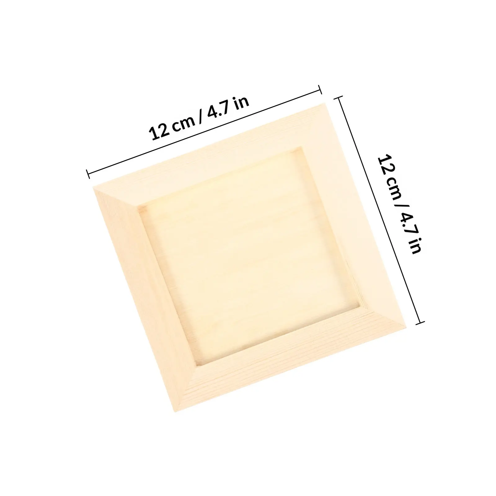 6Pcs Natural Wood DIY Picture Frames Blank Craft Painting Frame for Home Living Room Bedroom Decor Personalized Photo