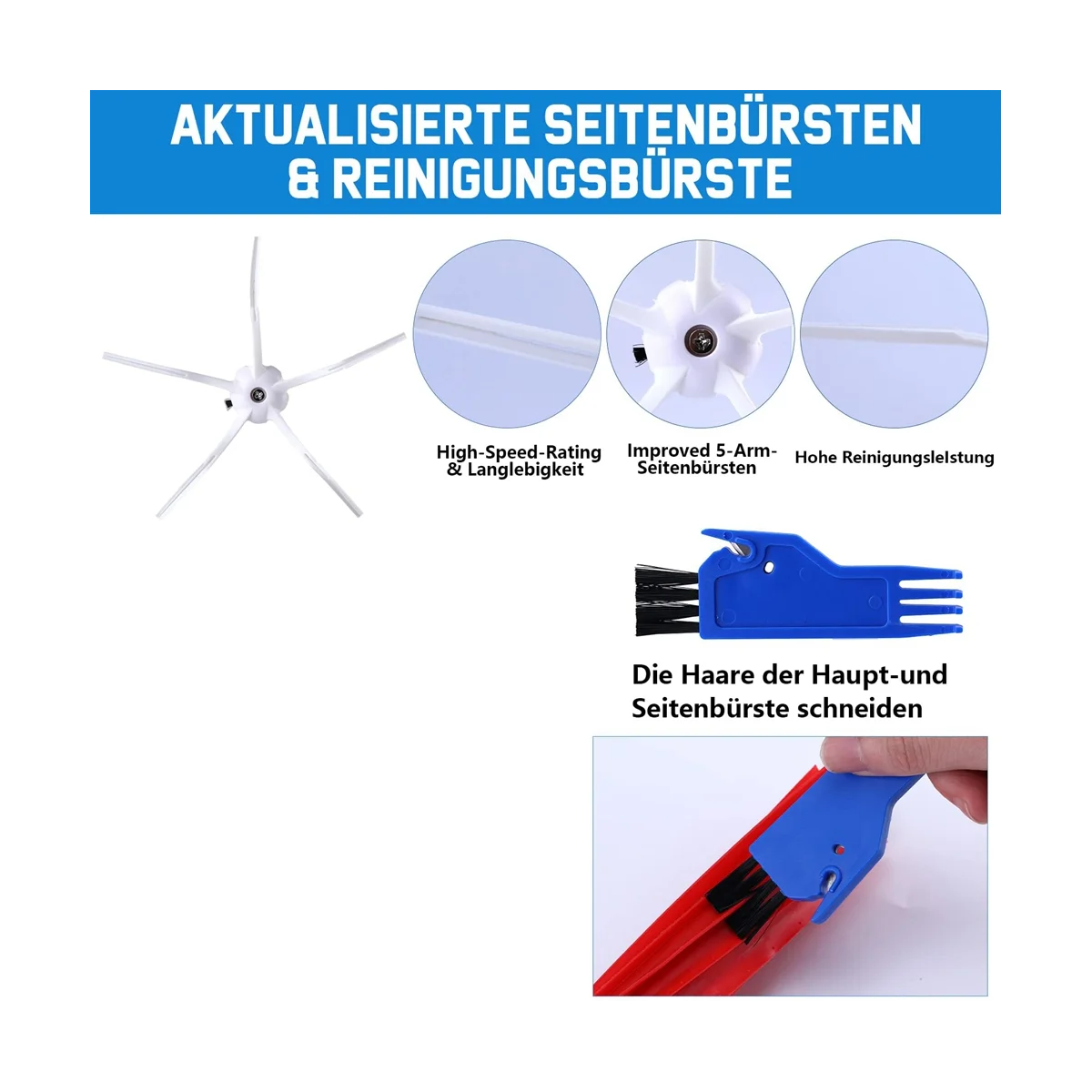 Filtro HEPA de Cepillo Lateral de cepillo principal para accesorios de aspiradora S7 MaxV Ultra T8Plus G10S
