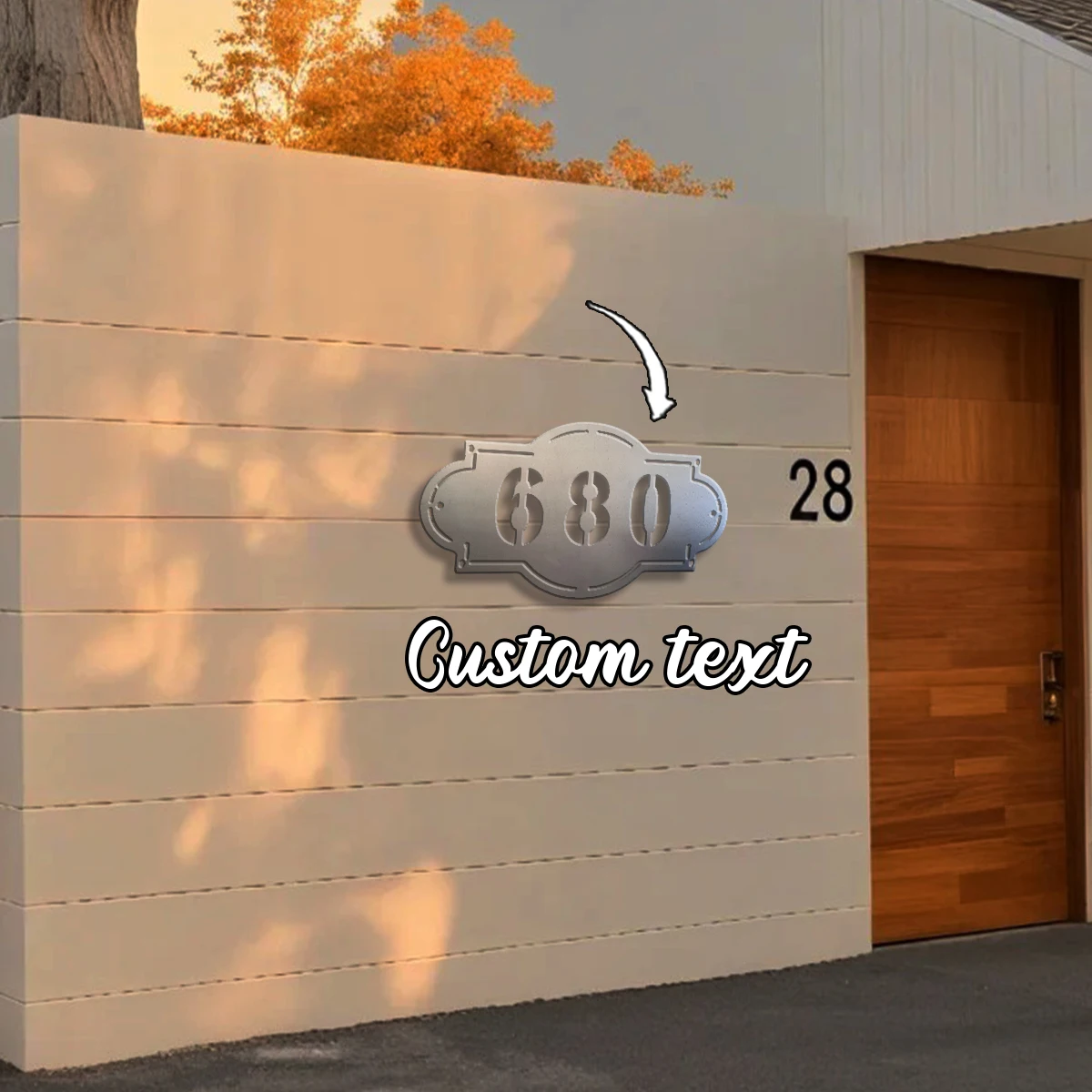 1pc Custom Number Metal Wall Door Plaque,Home Room Garden Garage Door Fence Farm Decor,Seasonal Family Gift view 4